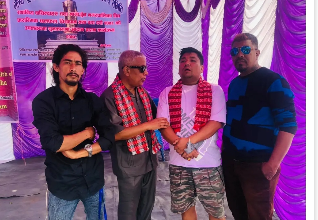नागार्जुनको गोदामथोक गुरुङ डाँडामा २७ फिट लामो बुद्ध मूर्ति स्थापना हुदैँ -